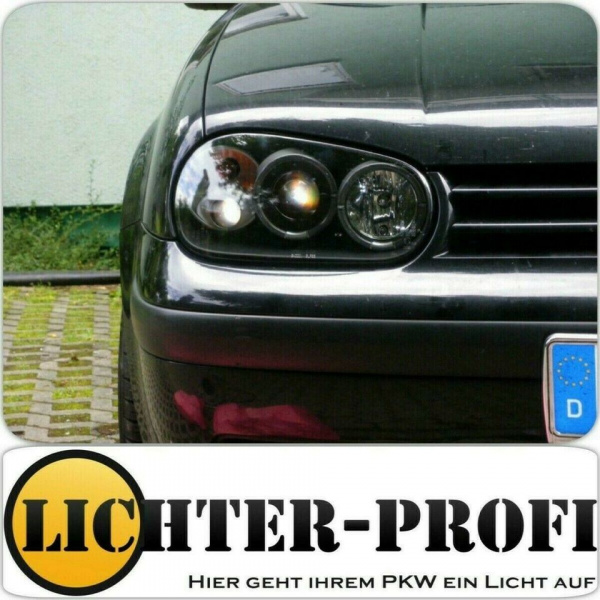 Led Angel Eyes Scheinwerfer F R Vw Golf Schwarz Ihr Partner